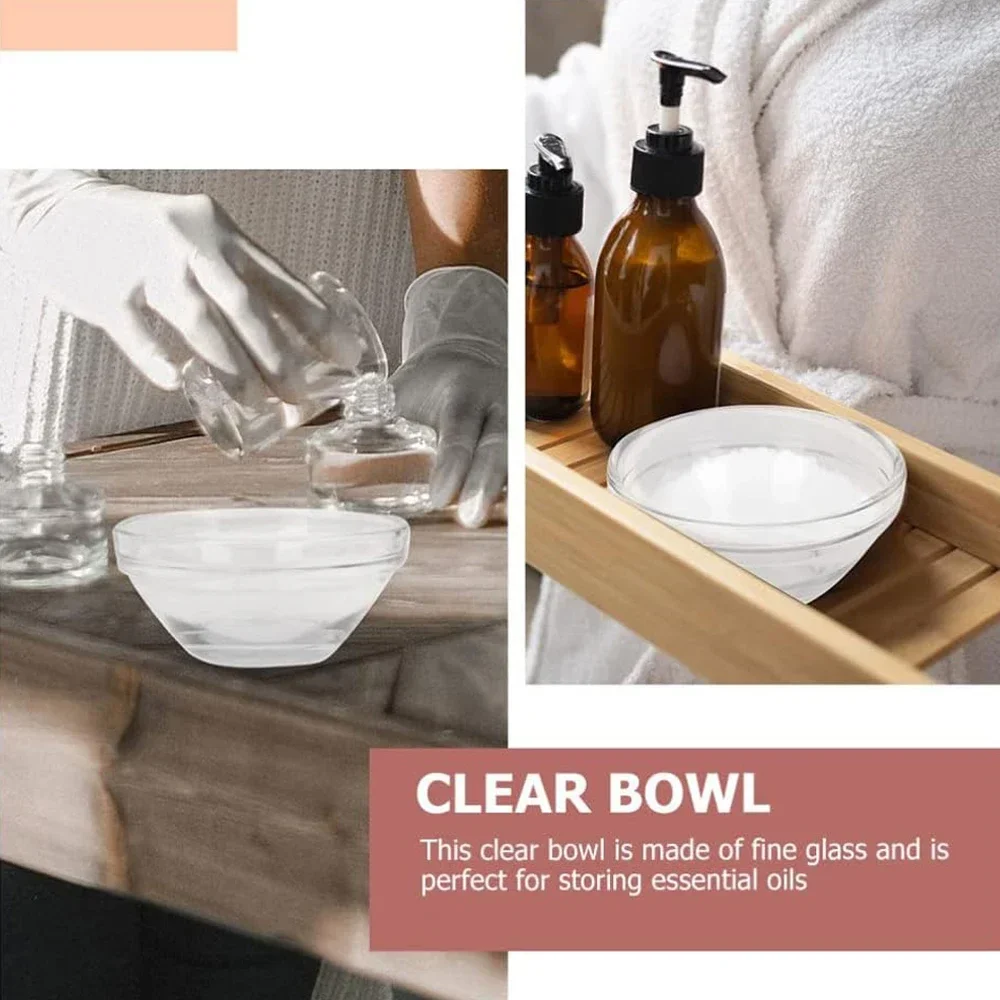 Makeup Tool Set 10PCS Acrylic Face Mask Mixing Bowls DIY Stirring Bowls Transparent Beauty Salon Essential Oil Bowl Cosmetic Skin Care Tools
