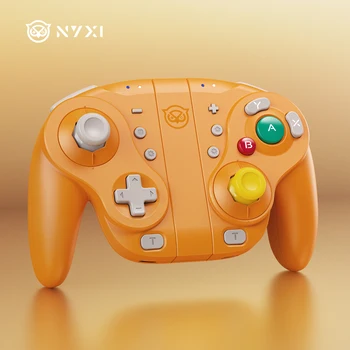 NYXI Wizard Hall Joystick Wireless Game Controller Orange Gamepad with RGB Lights for Nintendo Switch PC Controller 1