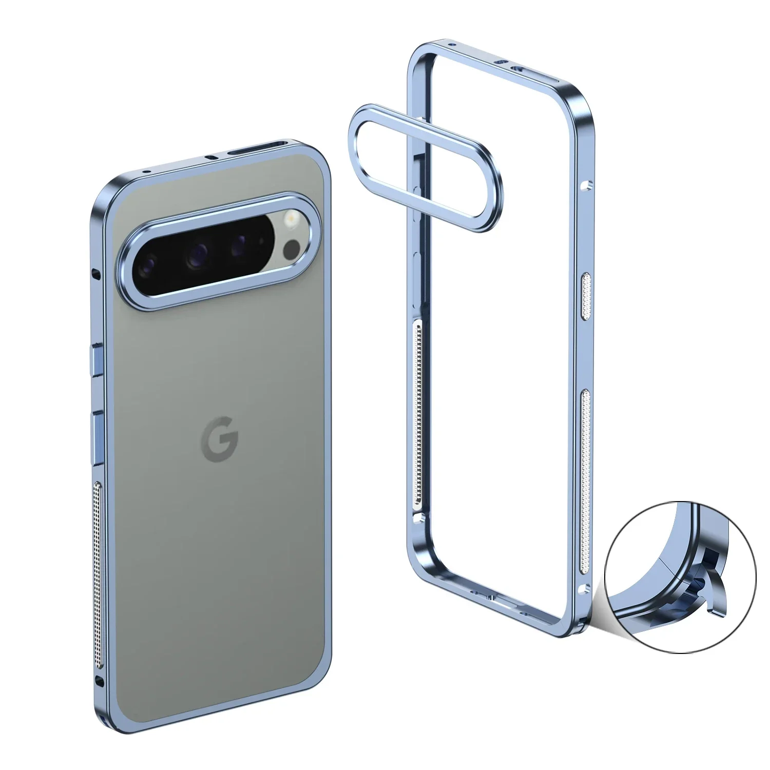 Sleek Aluminum Alloy Heat Frame Bumper Case with Metal Camera Lens Protector