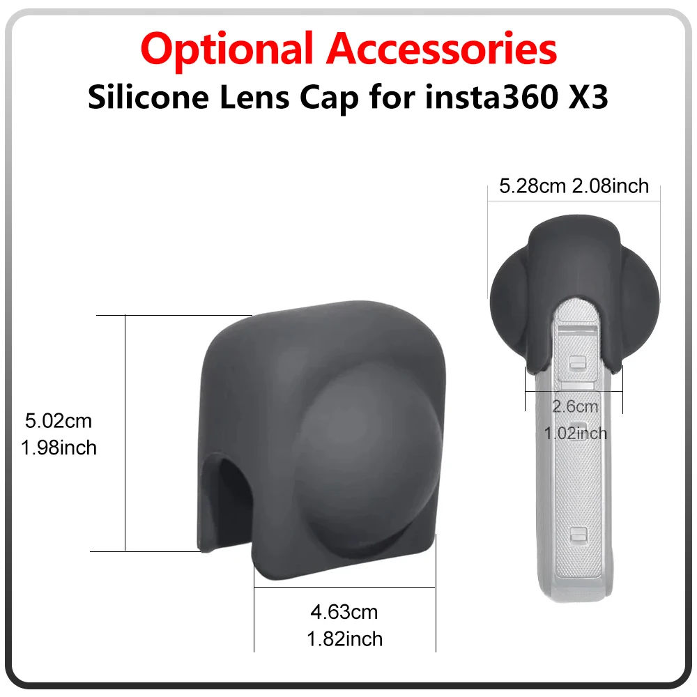 for Insta360 X3 Lens Guards Anti-Scratch Premiun Lens Protector Cap X3 Frame Silicone Lens Cap Protective Accessories