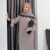 Nouvelle Abaya 2026 Style Dubaï en Dentelle, Ensemble 2 Pièces, Vêtement Islamique Nida, Abaya Modeste pour Femme, Robe Musulmane avec Hijab Assorti