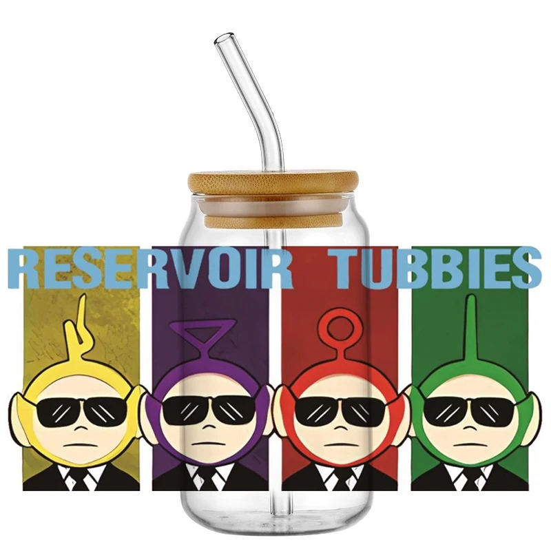 Minoso Cute Baby 3D UV DTF Cartoon Decal For 16oz Libbey Glass Can Cup High quality uvdtf Coffee Car Sticker