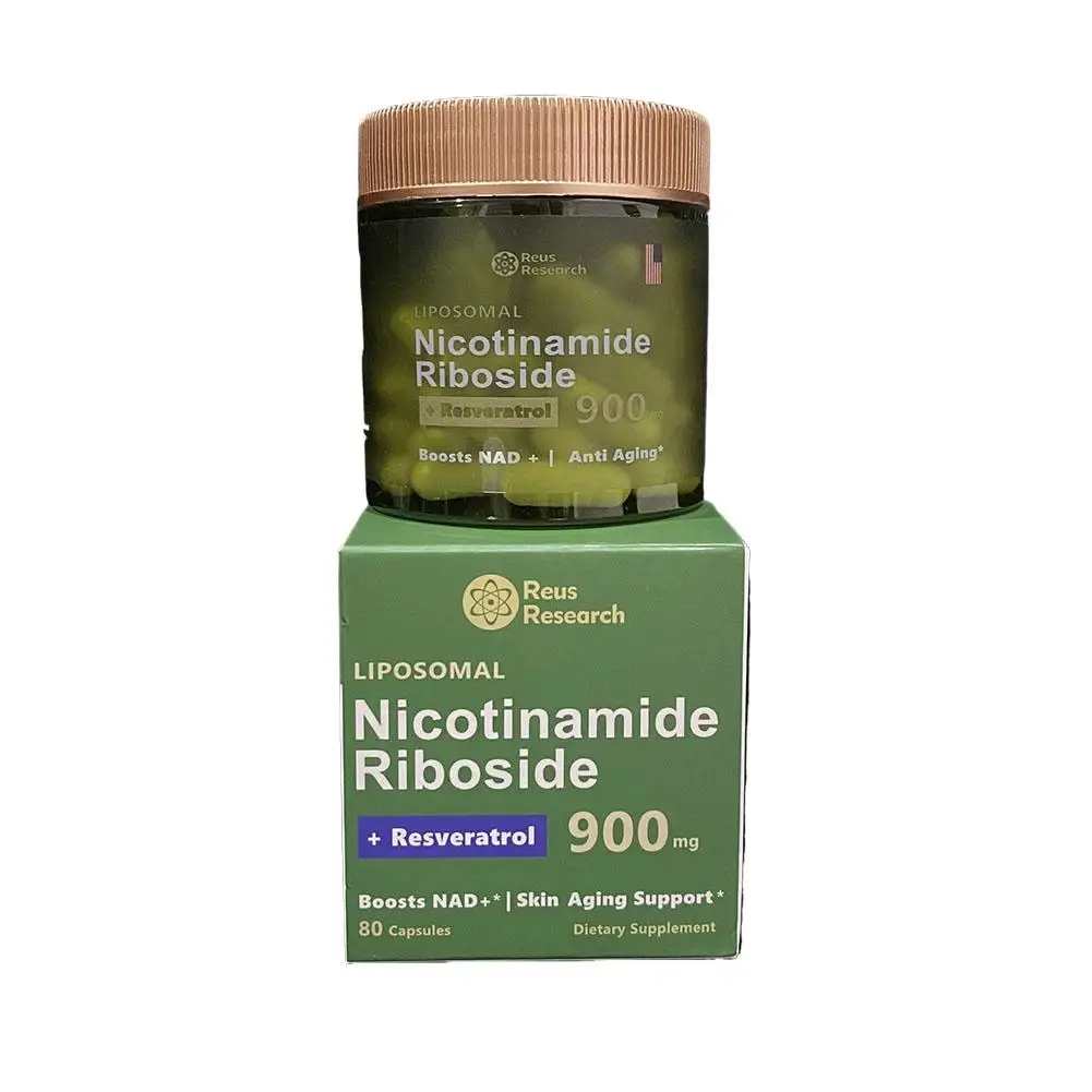 NAD+ Supplement Capsules Liposomal Nicotinamide Riboside Capsules 900mg With Resveratrol 3 Bottles 80pcs/Bottle nad supplements