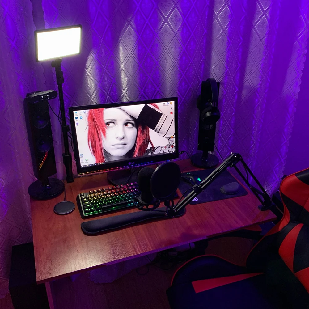 de vídeo ue plug 2700-5700k iluminação fotografia