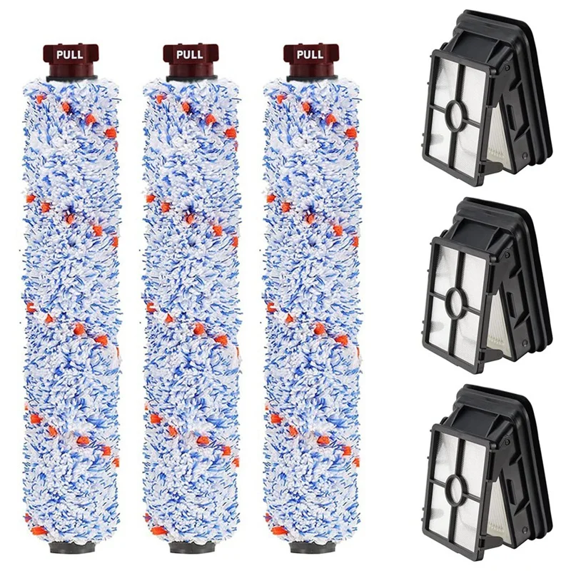 Accessori Per Bissell Crosswave 3-In-1 Cleaner 3-Pack Rullo Spazzola Multi-Superficie E Filtro 1866 1785 2305 2306 1926