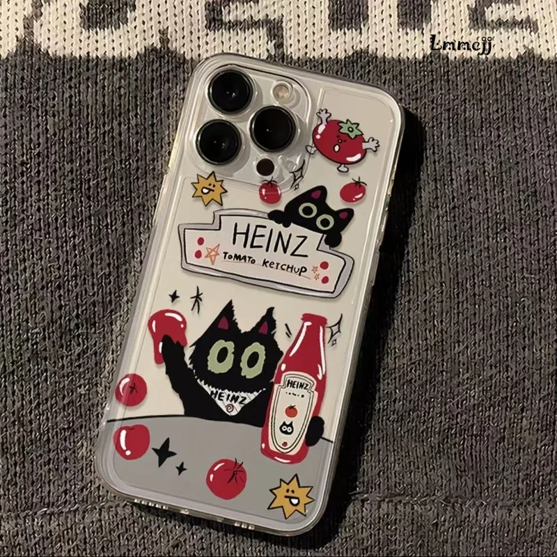 Lmmcjj INS Korean Cat Kitten Silicone Phone Case Cover