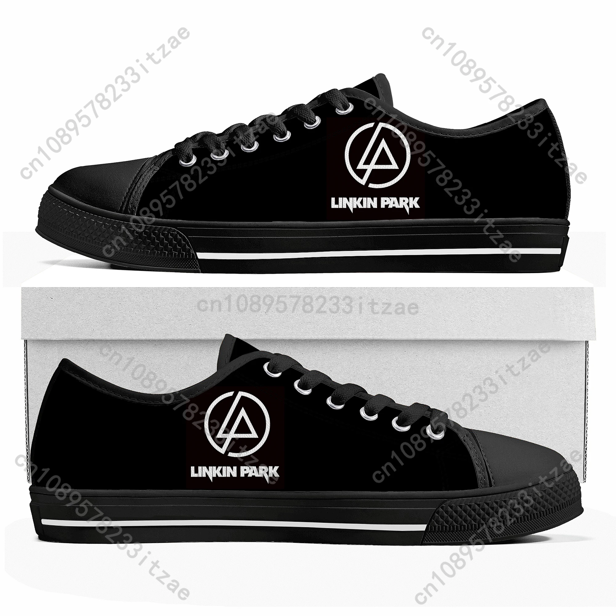 Linkin Park Rock Band Low Top Sneakers Mens Womens Teenager High Quality Canvas Sneaker couple Casual Shoes Customize Shoe 2