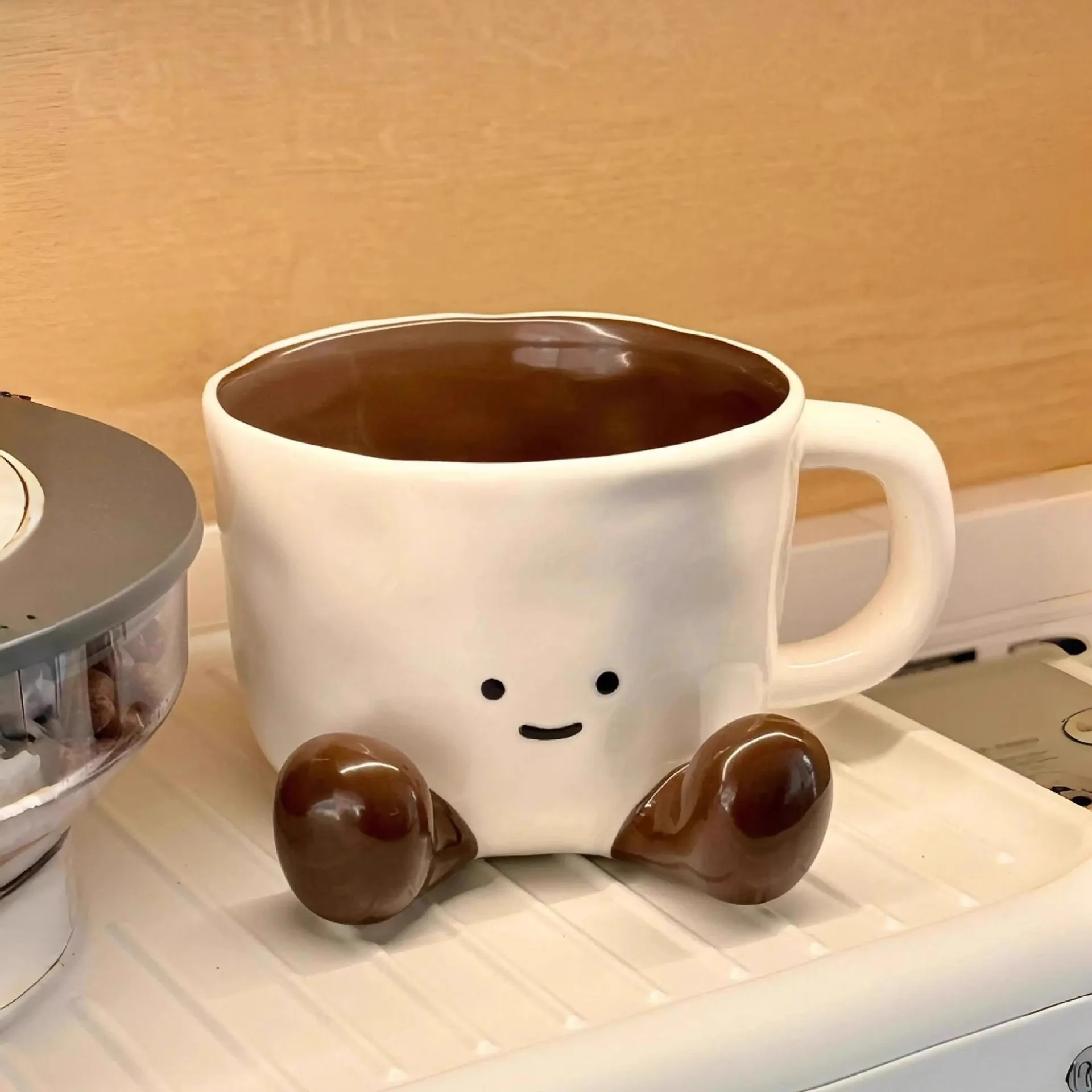 Charming Cartoon Ceramic Mug - Cute Breakfast and Drinkware Cup