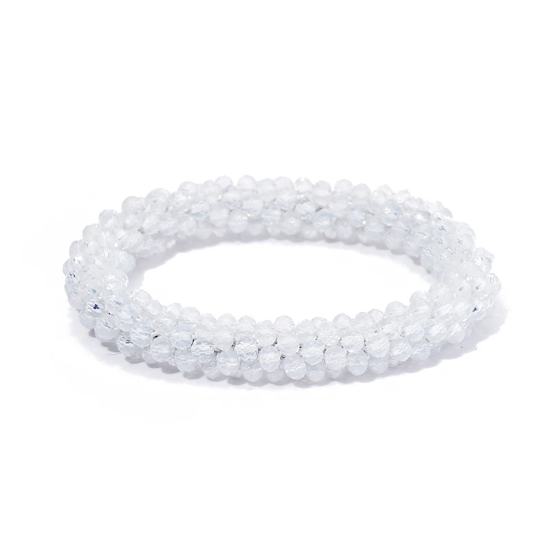 Bohemian Crystal Beaded Stretch Bracelet for Women - Vintage Boho Party Jewelry