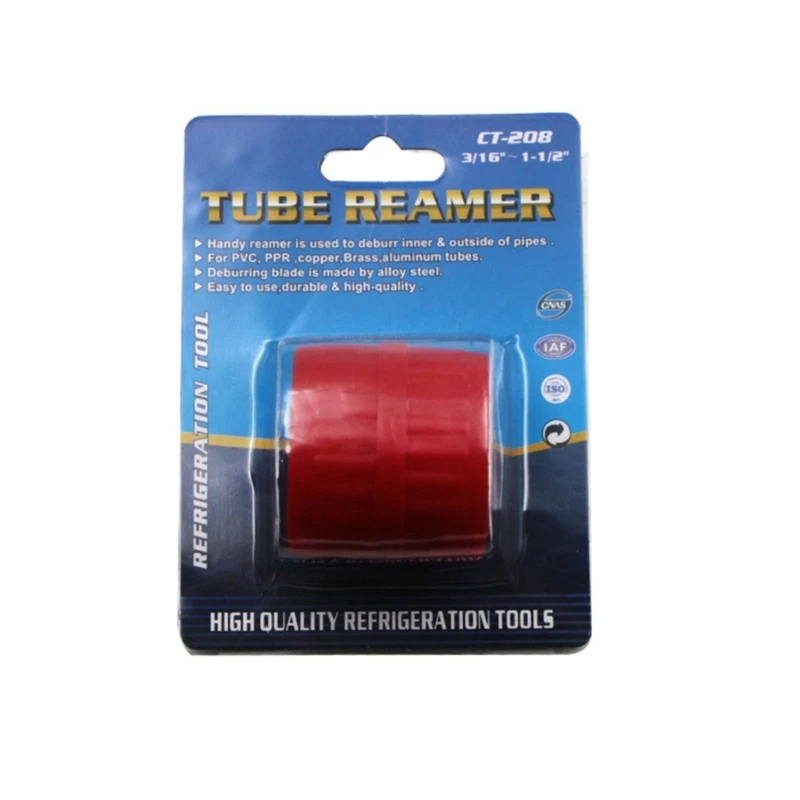 Inner & Outer Pipe Reamer Tool Professional Metal Chamfering Device 3/16" -1-1/2" (5-38MM)(Red) PVC Pipe Deburring Tool