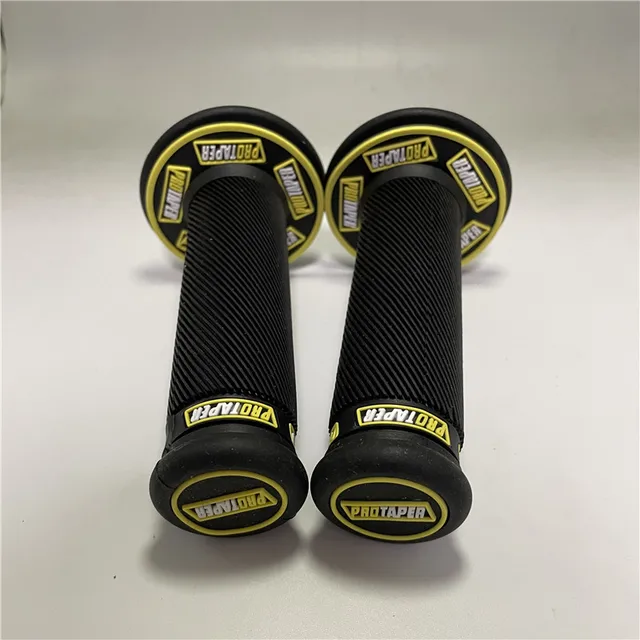 Soft Rubber Moto Handlebar Universal 22MM Scooter Grips Bar Parts Motorbike Handle Bar For Protaper Grip Motorcycle Accessories black and yellow