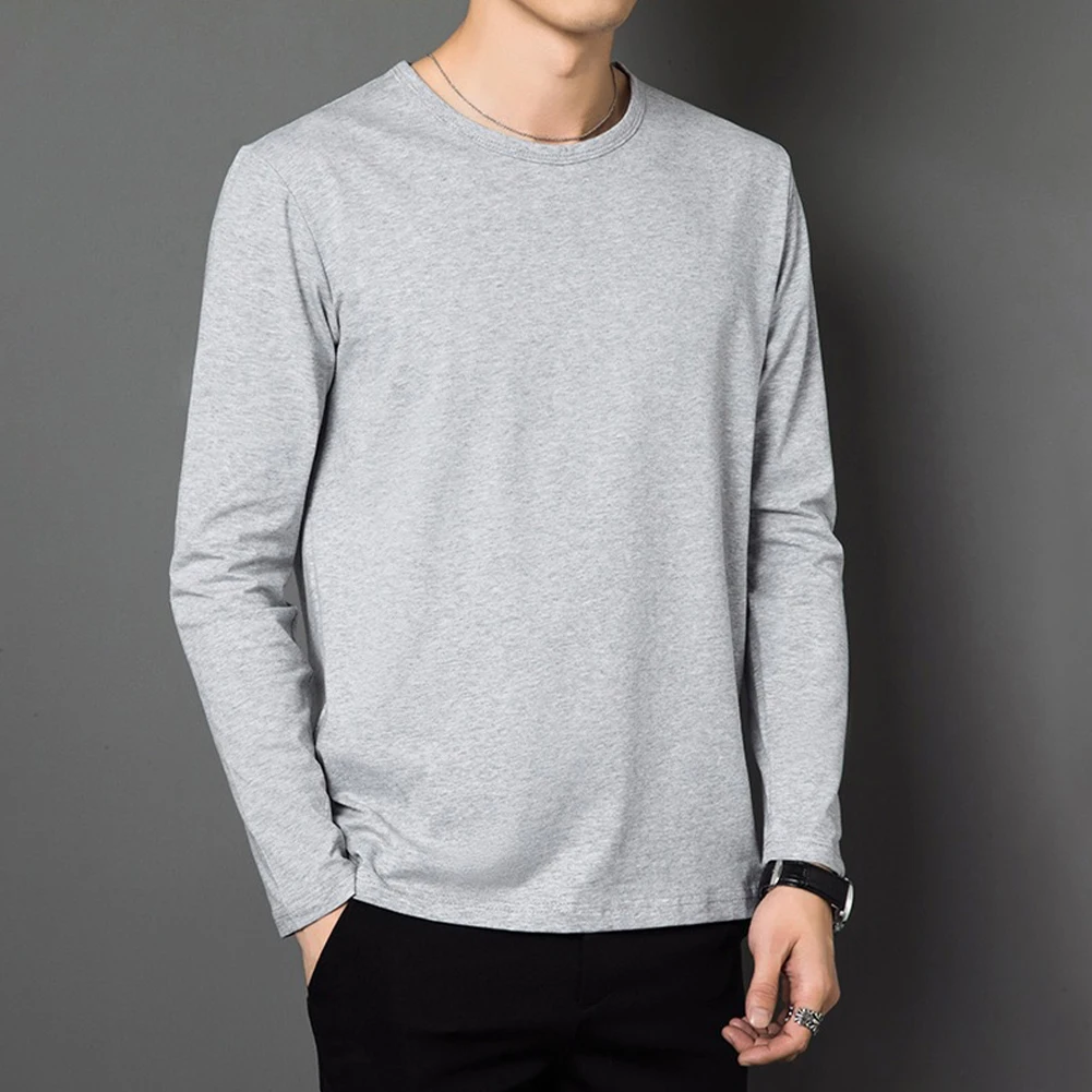 

Mens Casual Slim Crew Neck Pullover Long Sleeve Muscle Tee T-shirt Tops Blouse