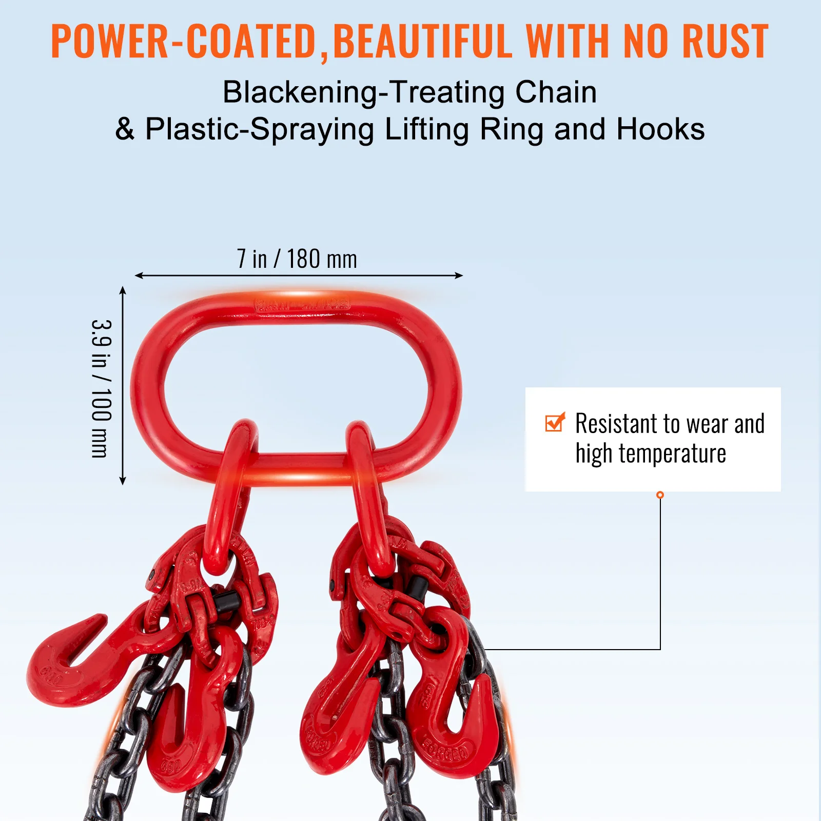 Steel Chain Sling with Hooks for Lifting Heavy Objects