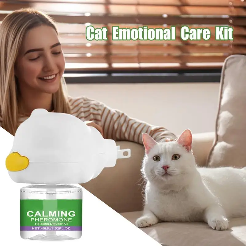 Calming Cat Diffuser Cat Relaxing Calming Kit Pheromone Diffuser For Kitten Soothing Intelligent Pheromone Calm