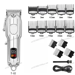Professional Cordless Hair and Beard Trimmer Set for Men - Ideal Grooming Gift (T - 02 Kit C)