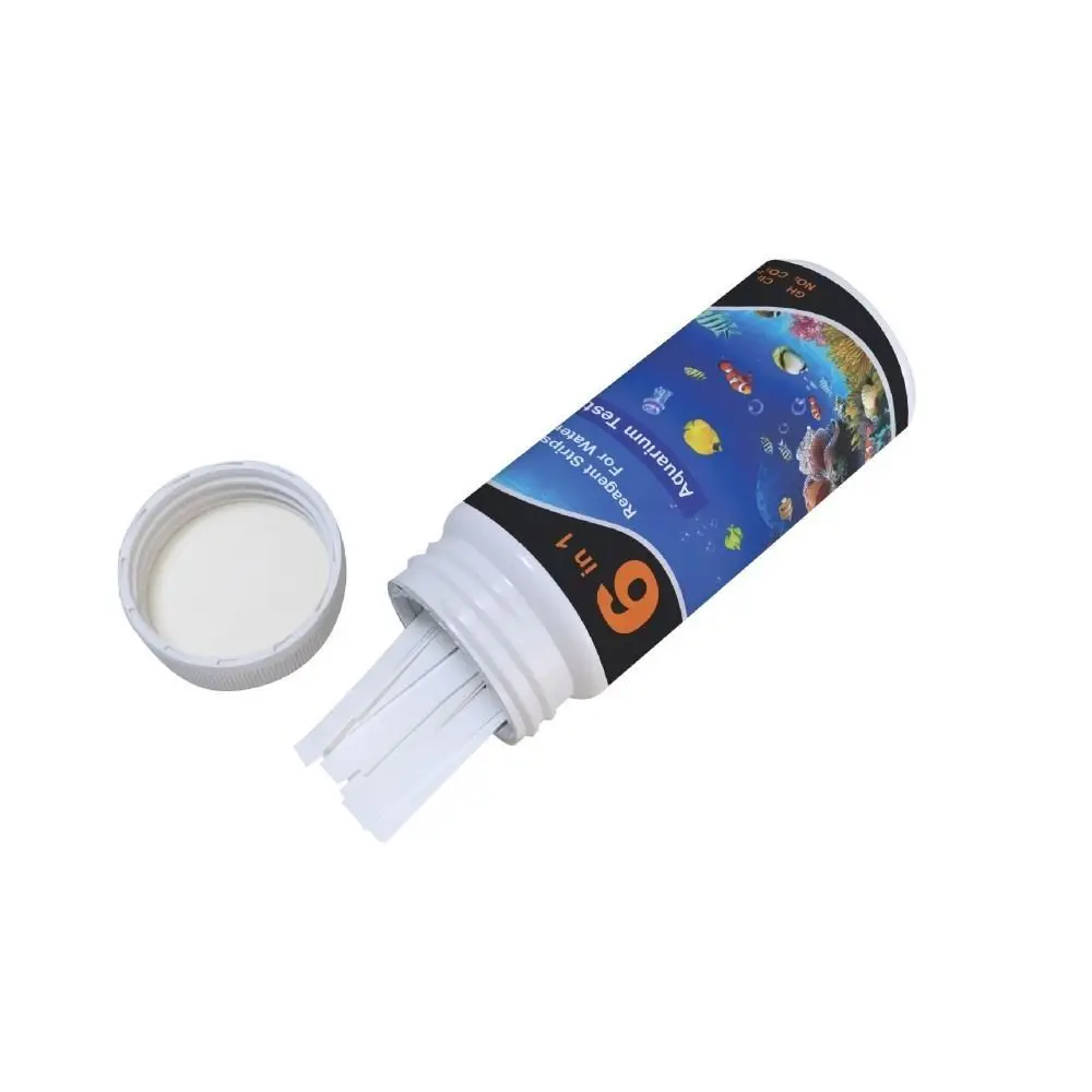 Premium Test Strips 6 in 1 Swimming Pool Aquarium for Total Hardness Total Alkali PH Nitrate Chlorine Nitrite Detector Accessory