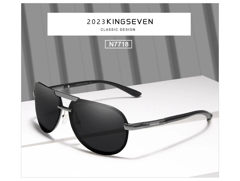 Men's aluminum frame sunglasses with polarized lenses