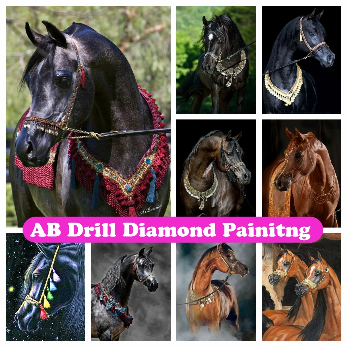 Diamond Painting Paintings Horses  Diamond Art Painting Horses - Diamond  Art - Aliexpress