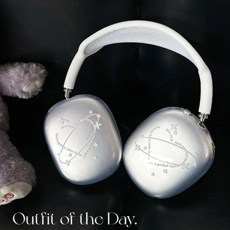 Coque Per Airpods Max Custodia Fashion Trasparente Bluetooth Auricolare Custodie Protettive In Silicone Per Apple Airpods Max Cover