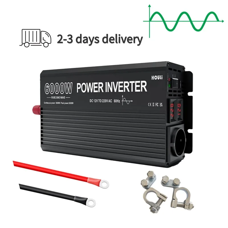

Pure Sine Inverter 12v 220v Transformer 3000W 4000W 5000W 6000W Convertisseur 12v 220v Europe Dc to Ac Inverter