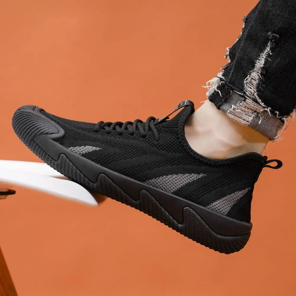 Summer Thin Breathable Mesh Surface Low-Top Soft Bottom Running Lightweight Comfortable and Non-Slip Work Men's Shoes Slip-on