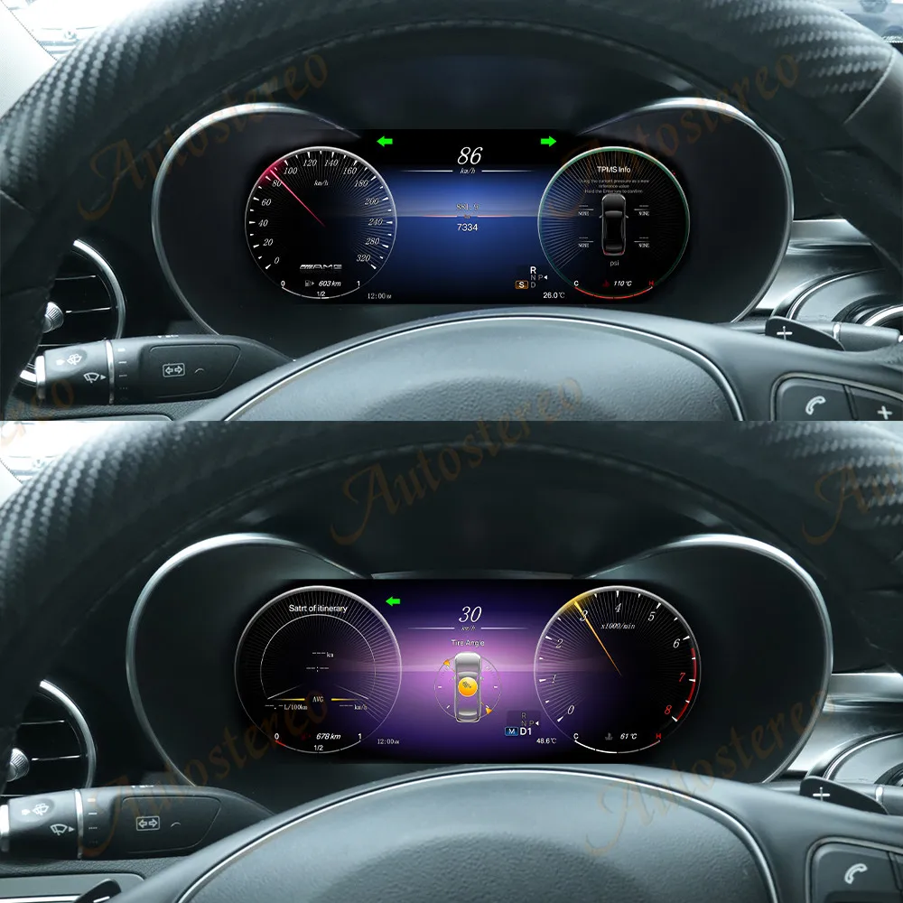 Car Digital Cluster Carplay Virtual Cockpit Screen For Mercedes Benz X Class W47