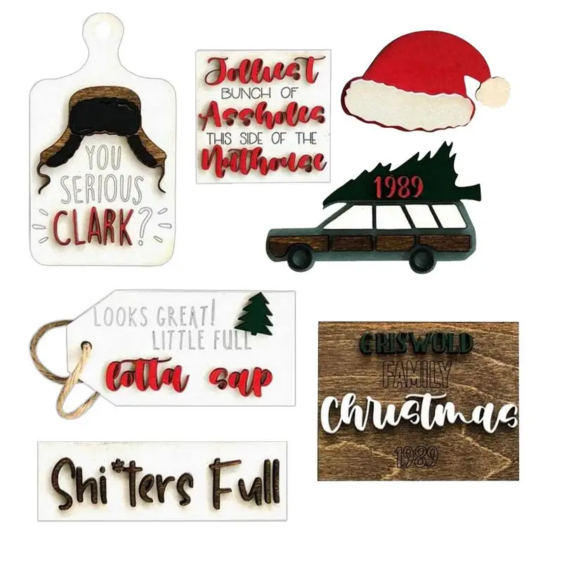 

Рождественские деревянные знаки, фотообои для полок, без заусенцев, в виде звезд, подарок на новоселье для дома