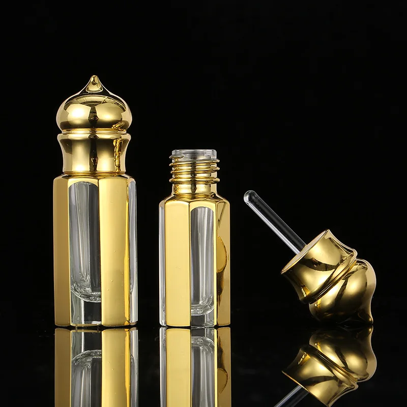 

Wholesale 120pcs Glass Drop Stick Essential Oil Bottle Arabic Crystal Attar oil bottle Perfume Oil Bottle With Dropper Stick