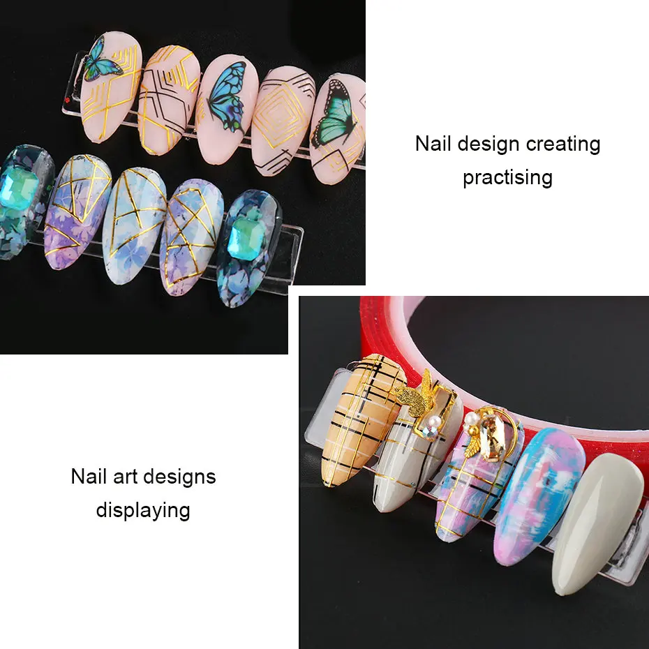 False Nails 120pcs False Nails Almond Shpae Press On Natural Tips Practising Gel Polish Display Fake Nail Practice Manicure Tools PP1030 fake nails,false nails,nail tips,false nail tips