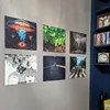10 PCS Mini Vinyl Record Display Racks Punch Free Transparent Acrylic Record Photo Display Stand Holder Wall Hooks CD Shelf 5