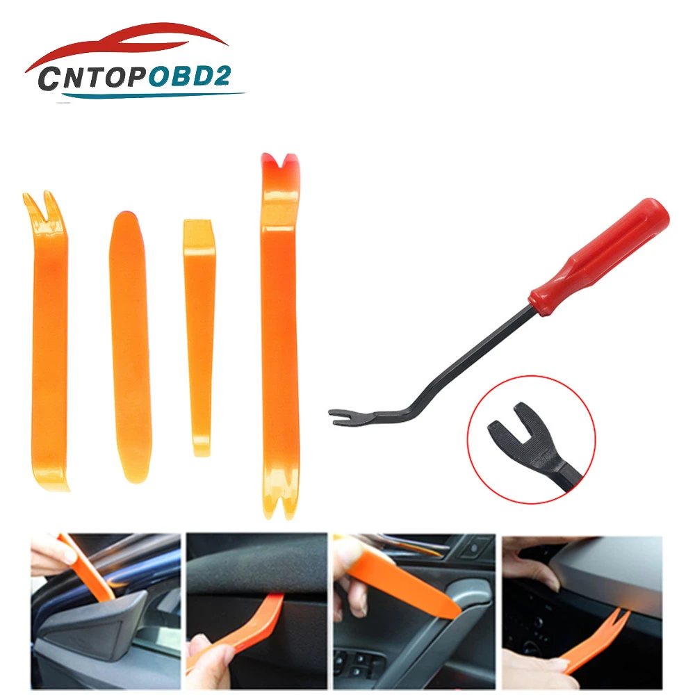 Top 4pcs Auto Door Clip Panel Trim Removal Tools Dash Audio Radio