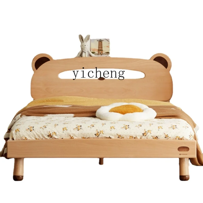 

Детская кровать Tqh для мальчиков и девочек, односпальная детская кровать, простая кровать с мультяшными фигурами