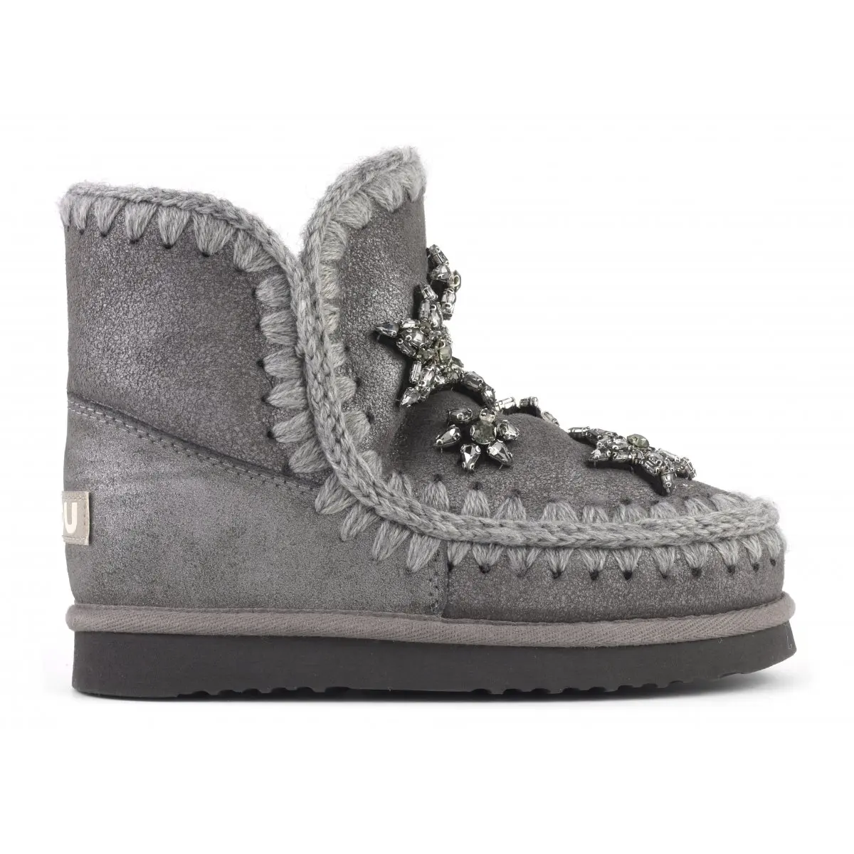 

Winter mou snow boots Eskimo 18 crystal stars sheepskin original shoes women ankle boot