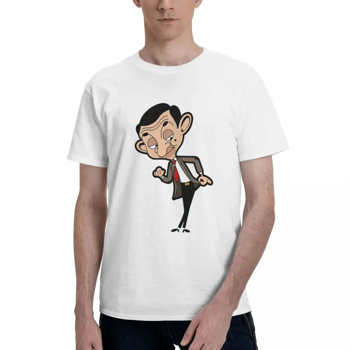 T-Shirt Mr Bean 100% Cotone T-Shirt Oversize Unisex Uomo O-Collo Manica Corta S-6Xl