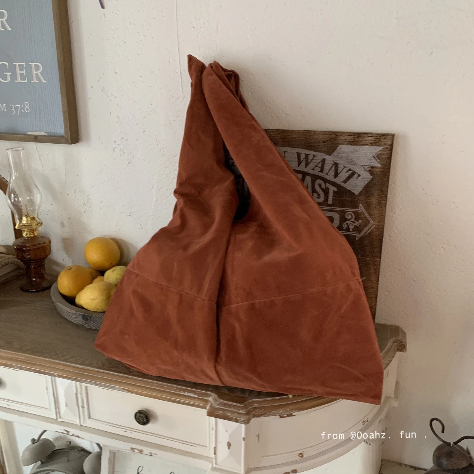 Women Suede Hobo Bag Vintage Shoulder Bag Autumn Winter Handbag Solid Color Large Capacity Shopping Bags Purse for Ladies Totes