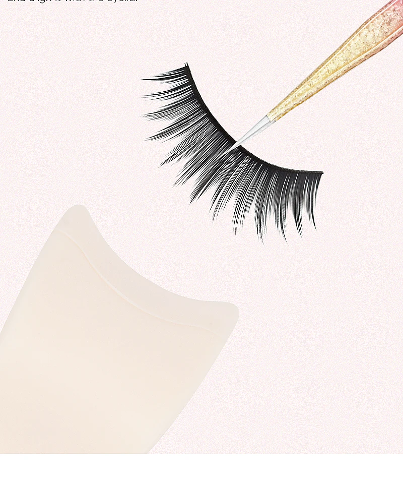 Paste Falsche Wimpern Schönheit Werkzeuge Gefälschte Wimpern Applikator Pinzette Mascara Wimpern Clip Aids Wimpern Curler Make-Up Kosmetische Werkzeug – Detail 3