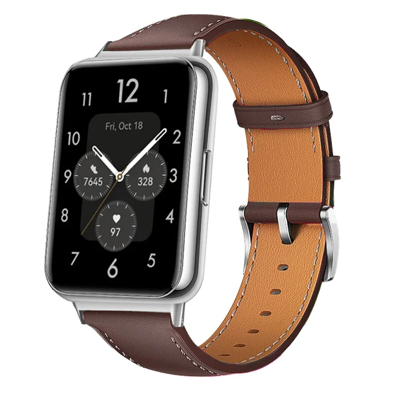 Genuine Leather Strap for Smartwatch - Retro Sport Wristband Replacement Accessory