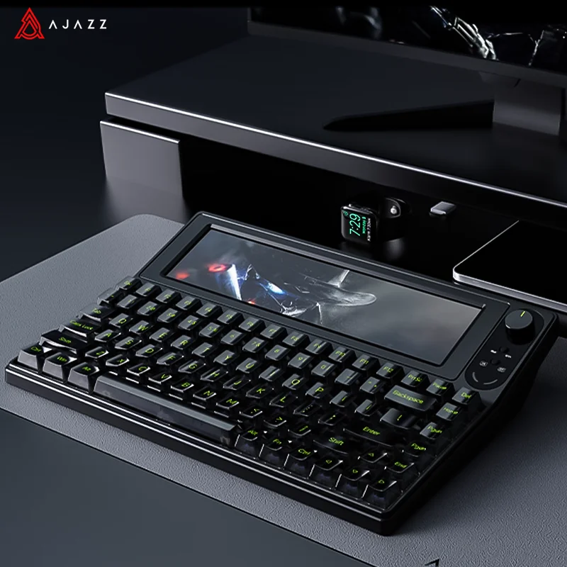 alphaページ Ajazz AKP846 Smart Display Mechanical Keyboard With 10.1-inch