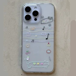 Creative Kawaii Kitten Cartoon Cute Lovely Phone Case Cover for iPhone 12 Mini (Only case)