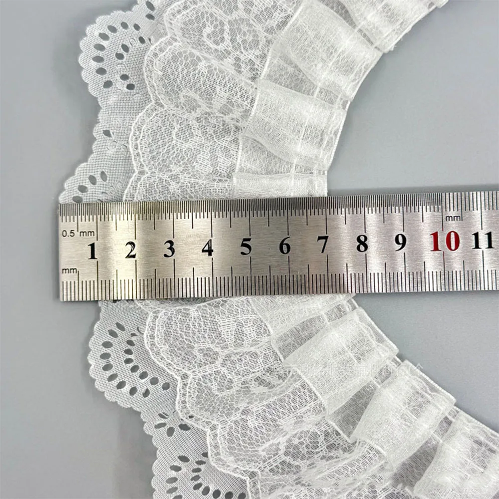 Elegant Three-Layer Ruffle Lace Trim for Fashion and Home Decor