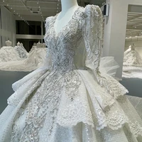 Jancember-Sequins-Ball-Gown-V-neck-Full-Sleeves-Chapel-Train-Bow-Button-Illusion-Pleat-Romantic-Wedding.jpg