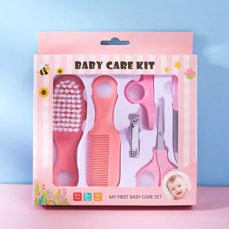 1/2/5/6pcs/Set Baby Care Kit Infant Kids Grooming Brush Comb Child Nail Hair Daily Care Kit Baby Accessories