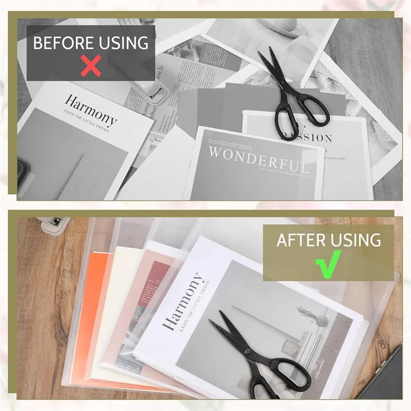 스크랩북 종이 보관 주최자 32 PCS 12X12 인치 60 PCS 인덱스 탭 포함, 비닐 카드 용지 보관용