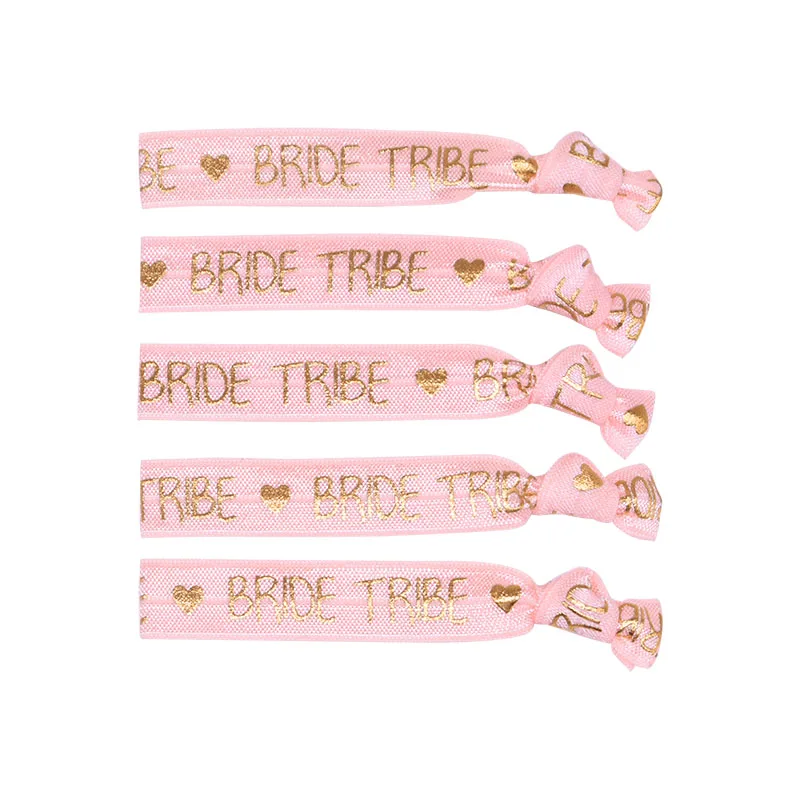 party hats 6/11pcs Bachelorette Party  Wristbands Team Bride Bracelet Bride To Be Decoration Hen Party Wedding Supplies Hair Ties neon party props