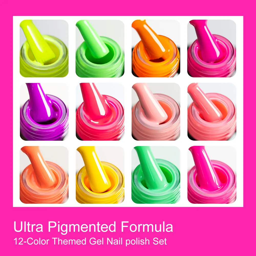 VENALISA 7,5 ml Nagelgel-Nagellack, ultrahell, für den Sommer, Neonfarbe, semi-permanent, Soak Off UV-LED-Fluoreszenz-Gel-Nagellack – Detail 8