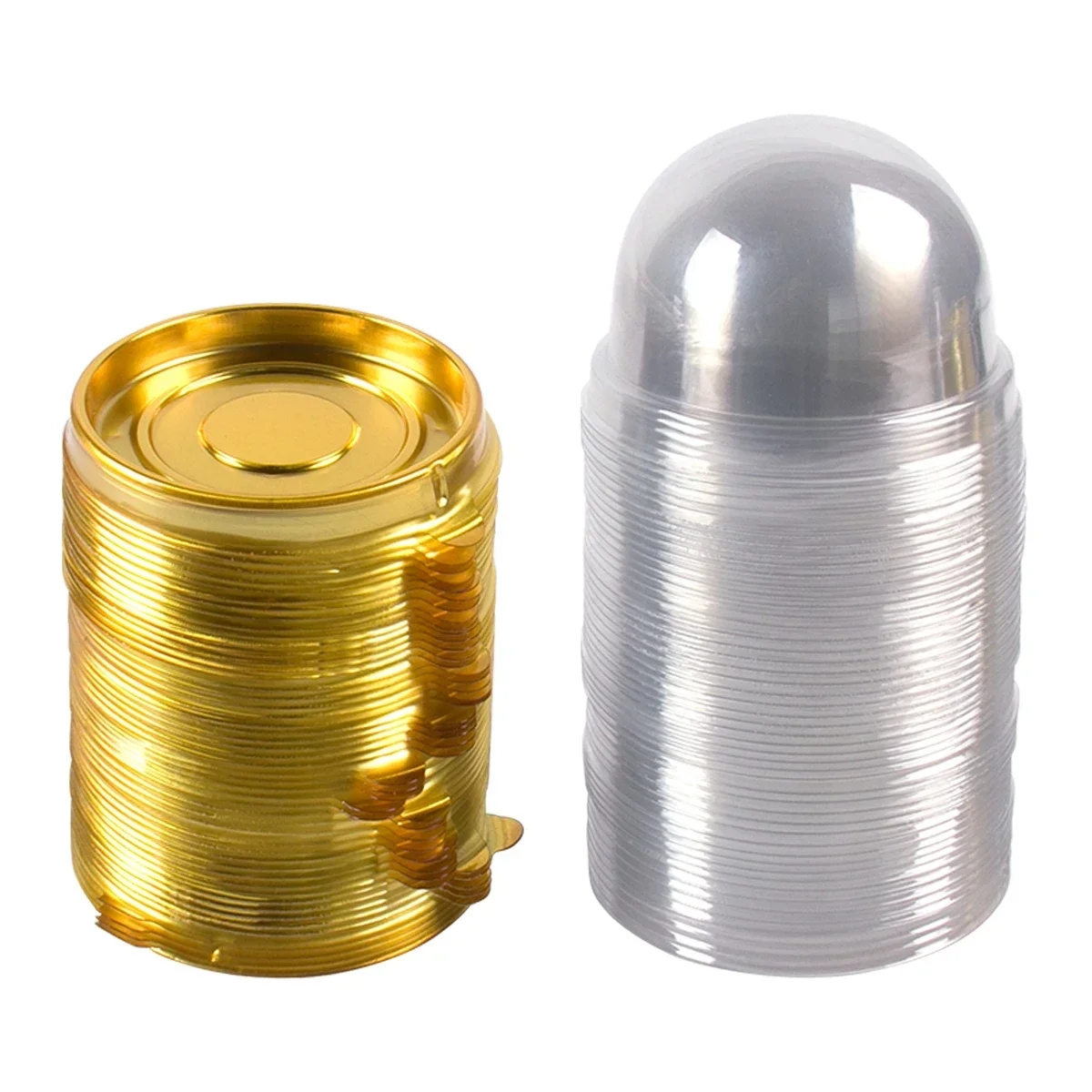 100pcs Clear Plastic Mini Cupcake Boxes Muffin Pod Dome Muffin Container Box for Wedding Birthday Dessert Baking Decorations