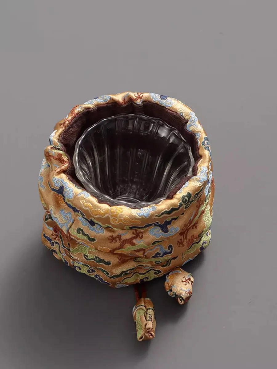 Bamboo Woven Tea Cup Cage, Tea Set, Cloth Bag, Cup Cover, Protective Cover, Brocade Bag, Jewelry, Protective Cover, Cup Gift Box