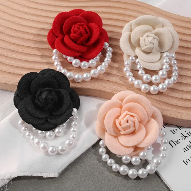 Magic Hollow Spiral Flower Pearl Diamond Pins Scarves Shawl Clip