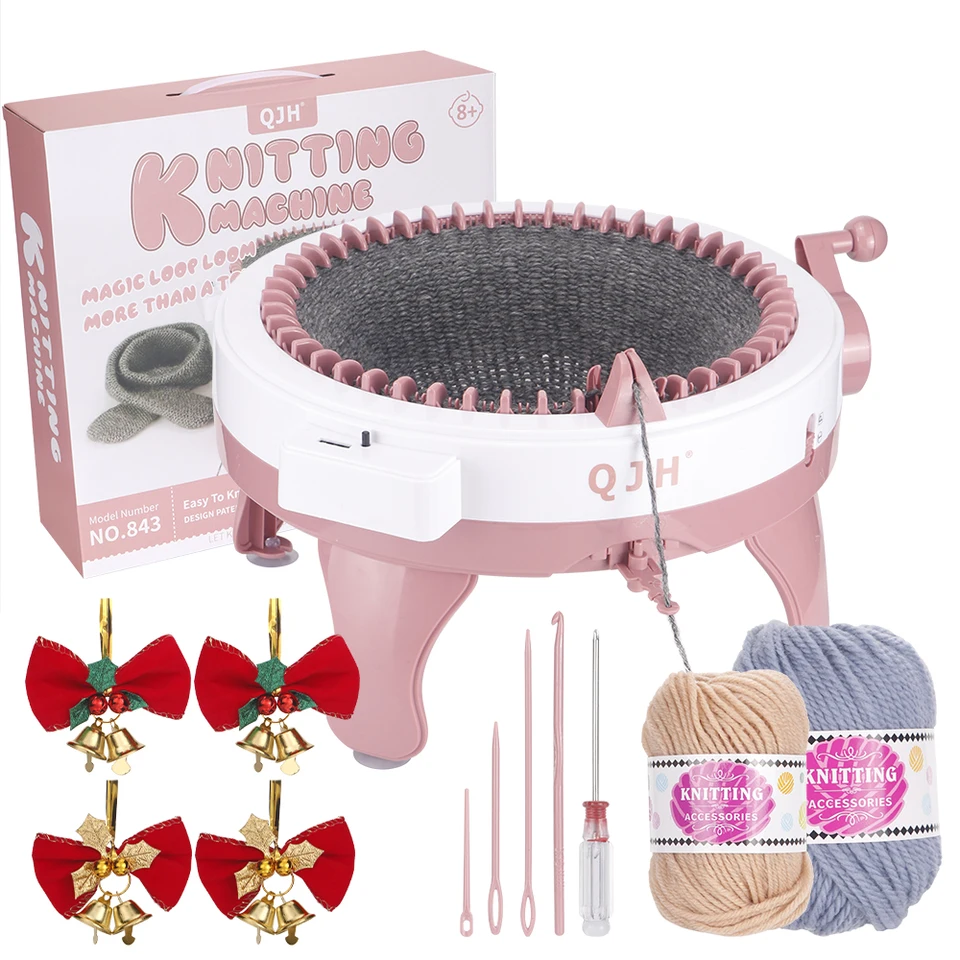 Knitting Machine,48 Needle Knitting Machine with Row Counter,Intelligent  Loom Circular Knitting Machines,with Wool Thread and Accessories,The  Fashion
