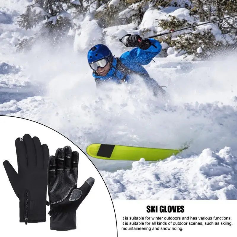 

Waterproof Snow Ski Gloves Winter Touchscreen Gloves Keep Warm Touch-Screen Gloves For Outdoor Cycling Running Driving